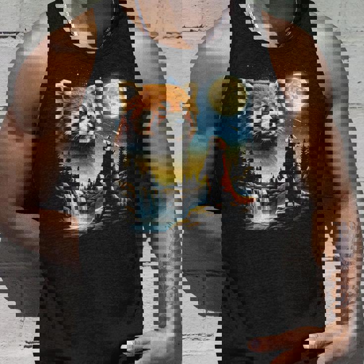 レッサーパンダ ハウリング トゥ ザ ムーン ミーム おもしろ 90年代 レッサーパンダ タンクトップ 彼への贈り物