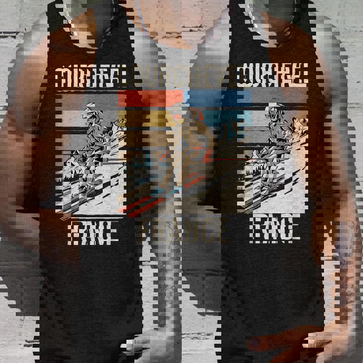 レトロ スキー クールシュベル フランス フランス スキー リゾート 楽しい タンクトップ 彼への贈り物