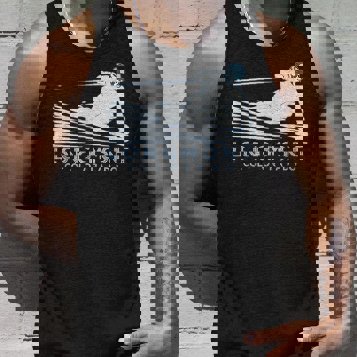 レトロ スキー ロングモント コロラドイラスト ヴィンテージ スノー スキー タンクトップ 彼への贈り物