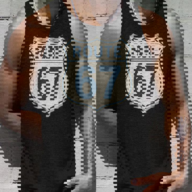 レトロ ルート 67 ハイウェイ サイン ヴィンテージ ロード ノスタルジア タンクトップ 彼への贈り物