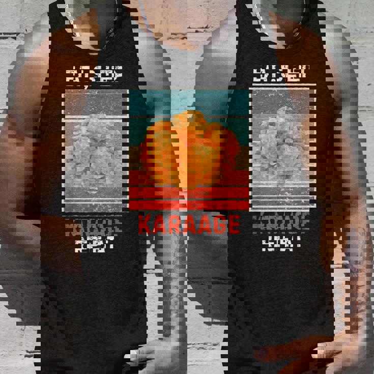 レトロ 食べる 寝る からあげ リピート ヴィンテージ からあげ フード好き タンクトップ 彼への贈り物