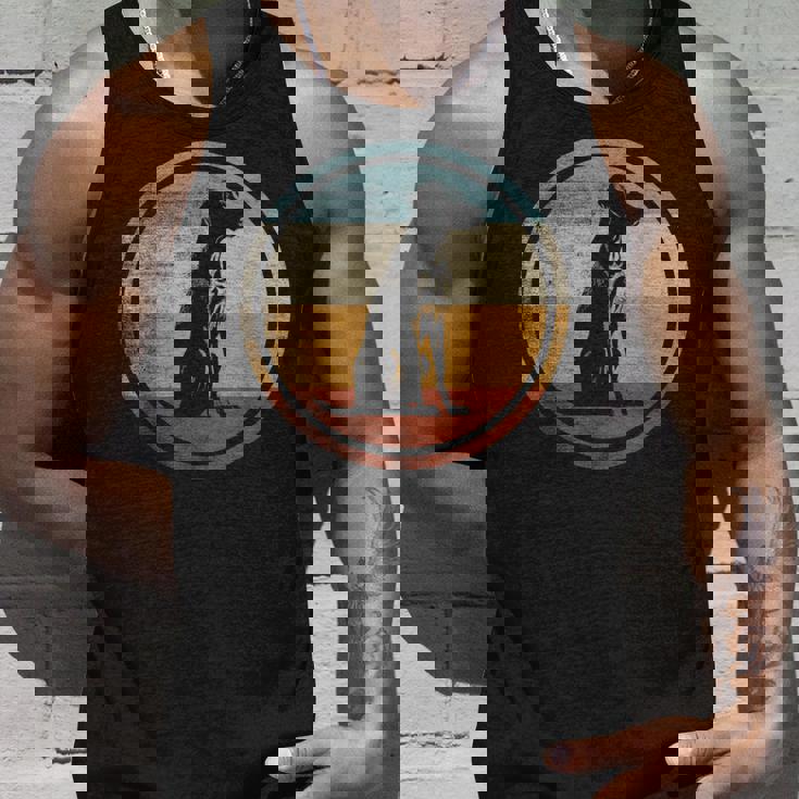 レトロなビンテージ デザインのワイマラナー犬 タンクトップ 彼への贈り物