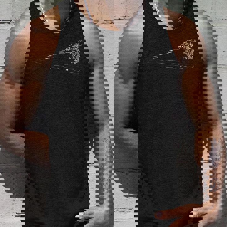 レトロなフライフィッシングフライロッド タンクトップ 彼への贈り物