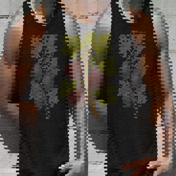 ヴィンテージ ボタニカル イチジク 自然 フルーツ アートプリント タンクトップ 彼への贈り物