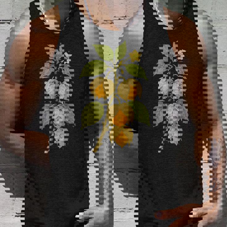 ヴィンテージ ボタニカル サイサリス 自然 フルーツ アートプリント タンクトップ 彼への贈り物