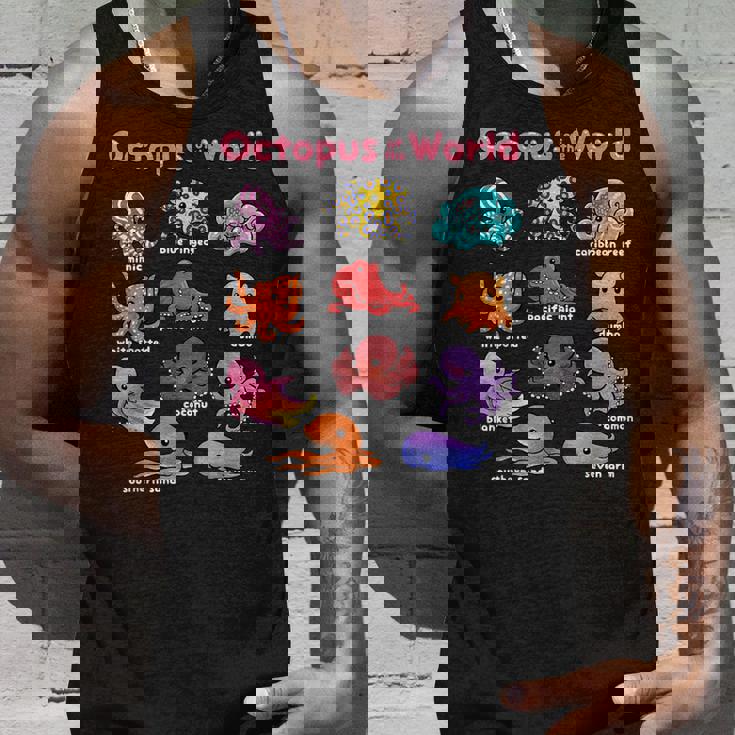 世界のタコ 海の動物 タコ好き 海洋生物 タンクトップ 彼への贈り物