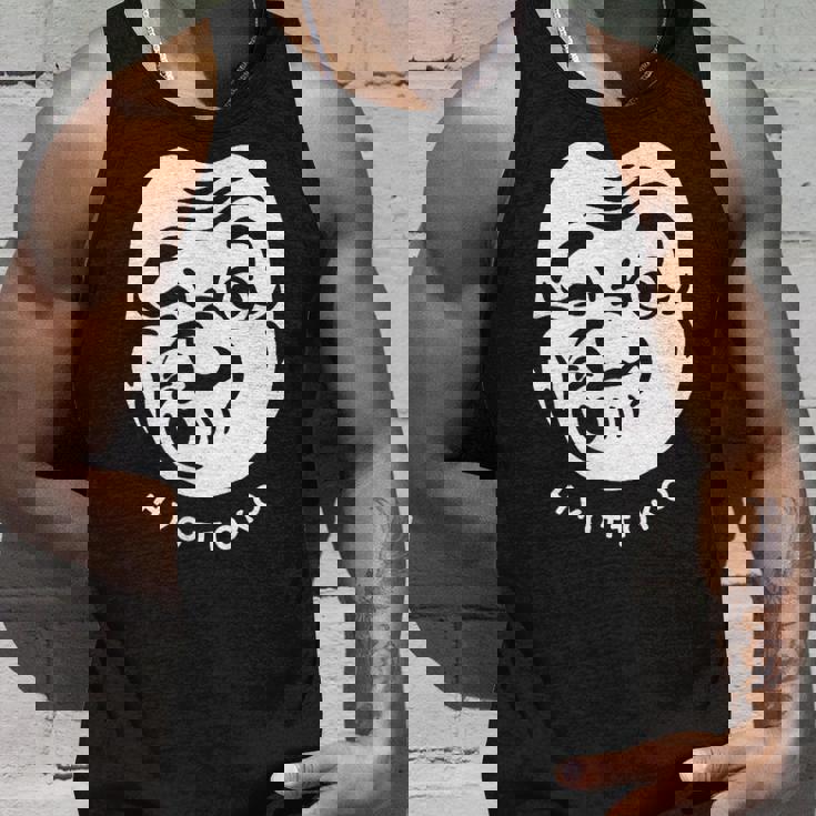 伝統的な日本のマスク、ひょっとこ様式デザイン。 タンクトップ 彼への贈り物