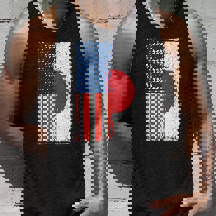 半日半 アメリカ国旗 日米ルーツ タンクトップ 彼への贈り物