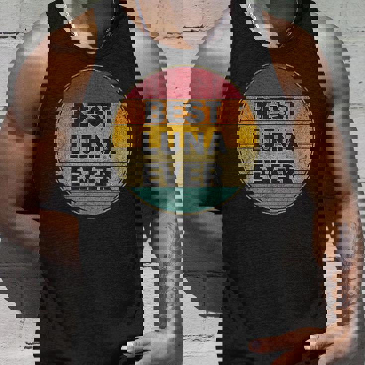 名前入り Luna I Love Luna レトロ ビンテージスタイル タンクトップ 彼への贈り物