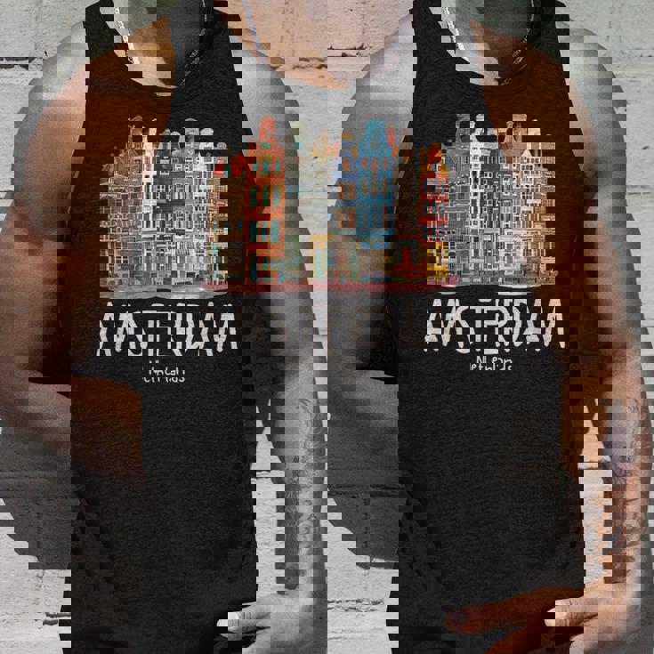 夜のアムステルダム-オランダオランダ-アムステルダム タンクトップ 彼への贈り物