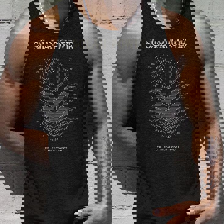 太陽光発電特許プリント太陽光発電セル青写真図 タンクトップ 彼への贈り物