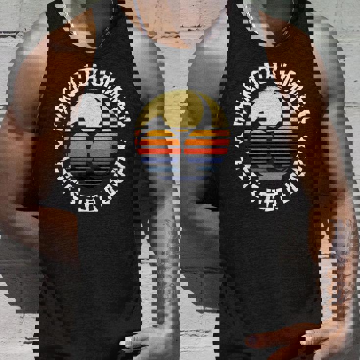 太鼓みつどもえレトロな夕焼け練習用太鼓愛好家へのプレゼント Taiko タンクトップ 彼への贈り物