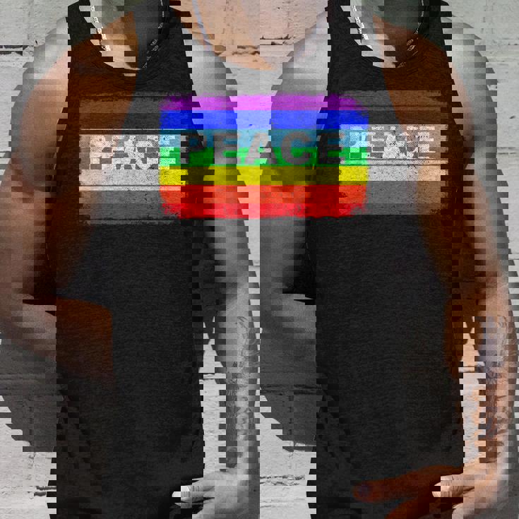 平和 シンボル 国旗 色 戦争反対 虹 Peace No Warintage タンクトップ 彼への贈り物