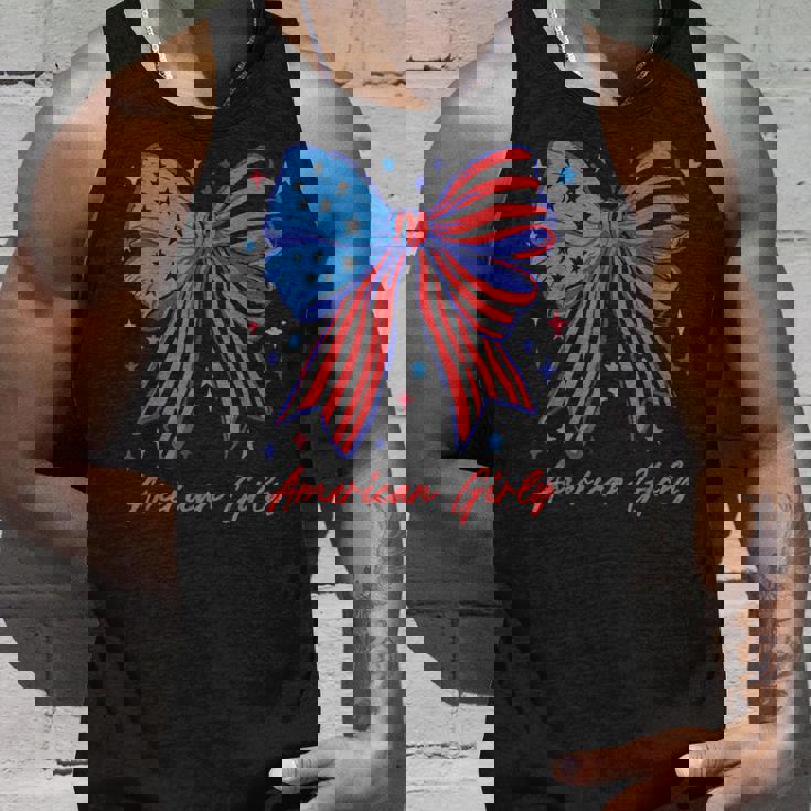 愛国的な弓 アメリカンガーリーシャツ 星条旗アート タンクトップ 彼への贈り物