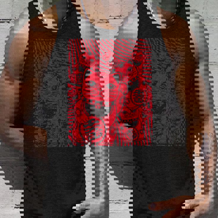 招き猫カワイイラッキーキャット日本のレトロなヴィンテージスタイル タンクトップ 彼への贈り物