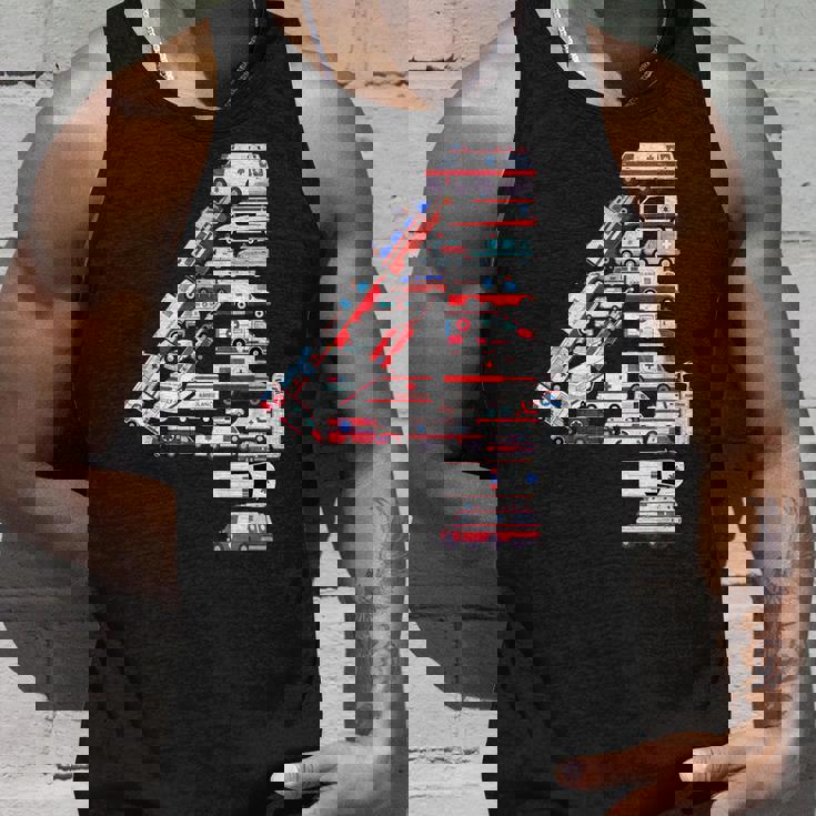 救急車 テーマ 4歳の誕生日 キッズ 男の子 4歳 タンクトップ 彼への贈り物