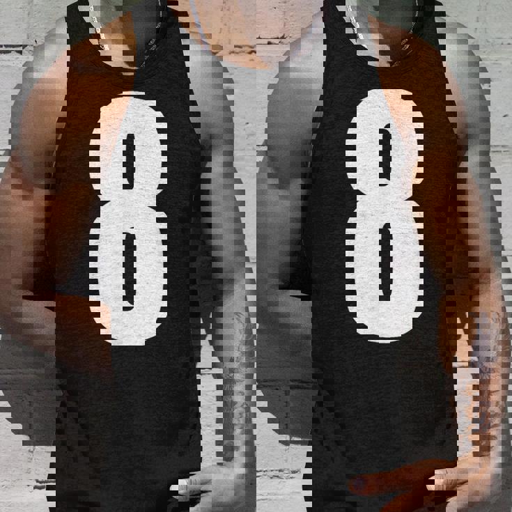 数字 8 数字 8 プレーン 白 数字 タンクトップ 彼への贈り物