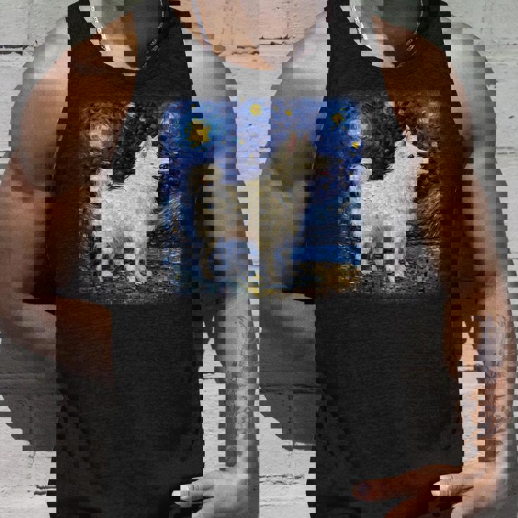 星月夜の犬 ヴァン・ゴッホ サモエド タンクトップ 彼への贈り物