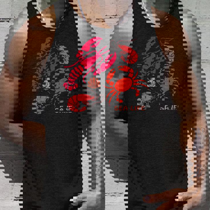 海洋生物、ロブスター、カニ、エビ、カミ、海洋、シーフード タンクトップ 彼への贈り物