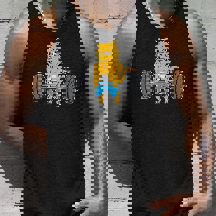 猫 デッドリフト パワーリフティング ウェイトリフティング 猫好き タンクトップ 彼への贈り物