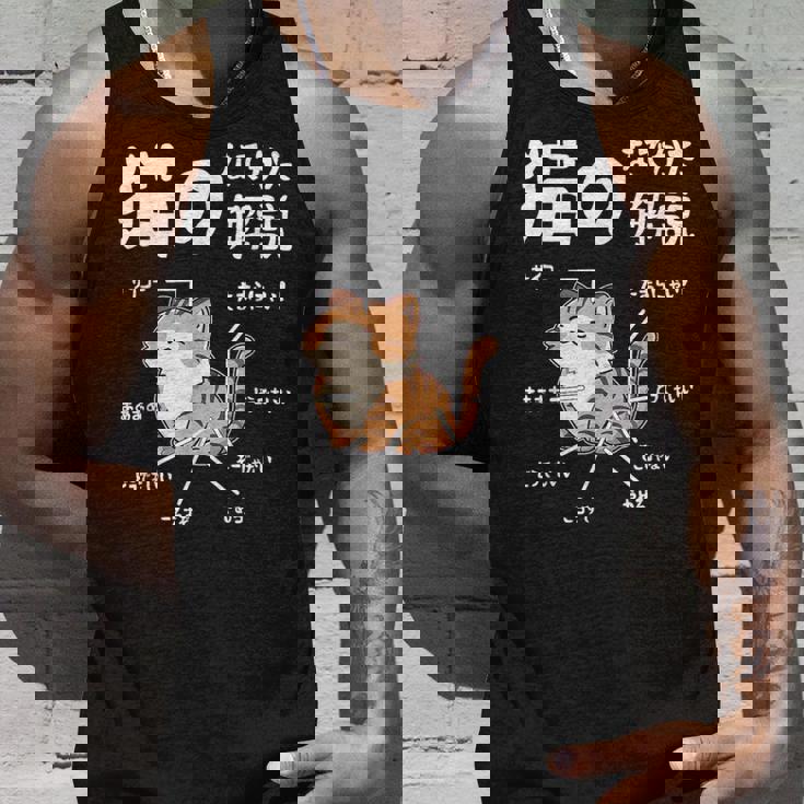 猫のなでかた解説 おもしろ 猫好き アイデア ギフト サプライズ にゃんこ おもしろ タンクトップ 彼への贈り物