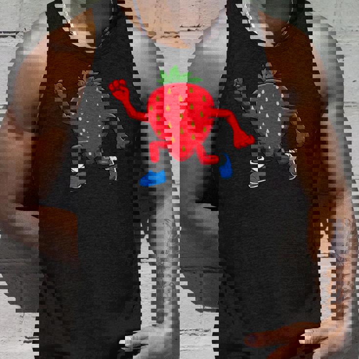 皮肉なイチゴランニングマラソン趣味のランナー タンクトップ 彼への贈り物