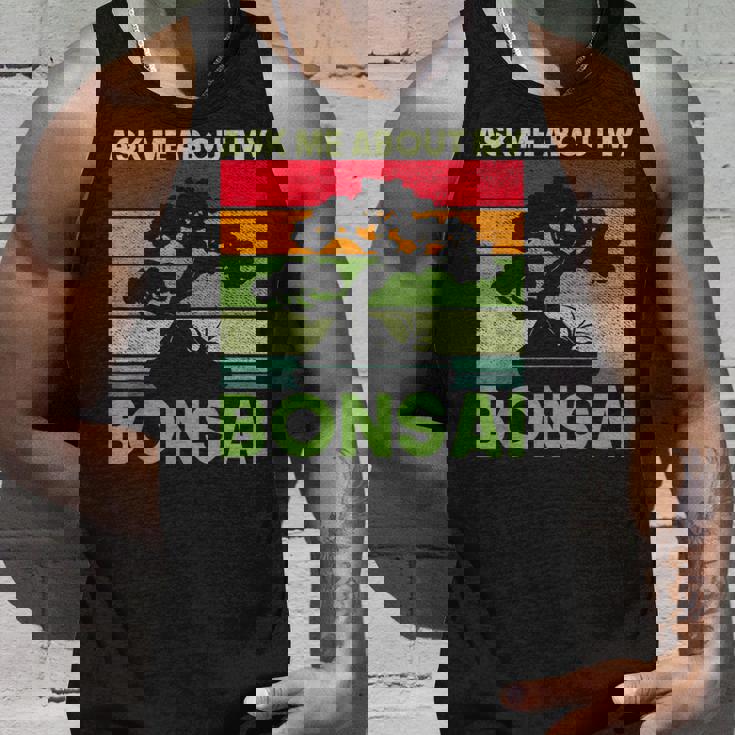 盆栽の木 私の盆栽について質問してください 面白い盆栽 タンクトップ 彼への贈り物