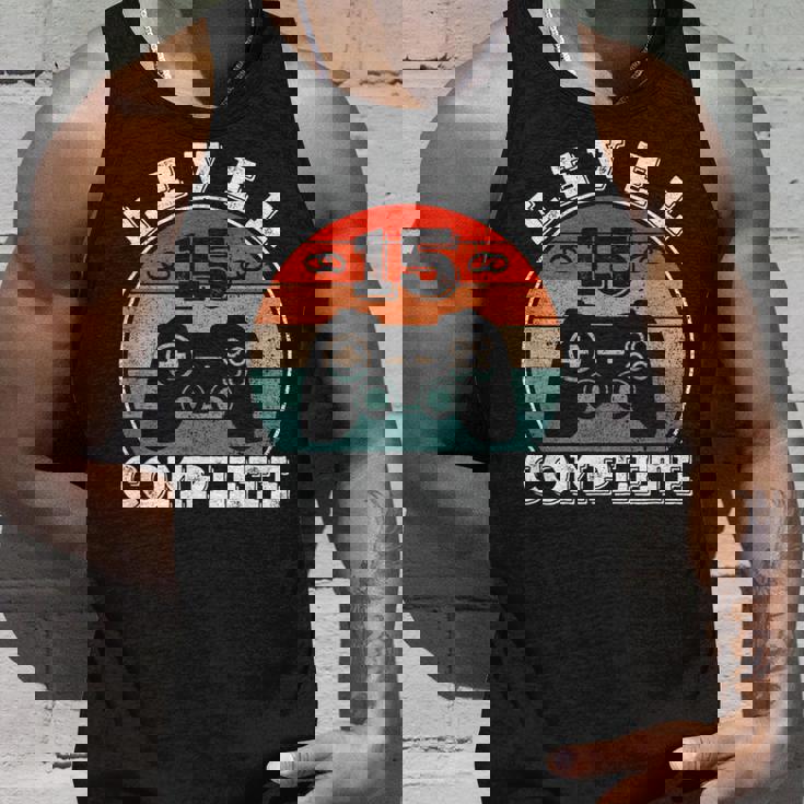 結婚15周年記念 15年目の結婚記念日 結婚15年目 Level 15 Complete タンクトップ 彼への贈り物