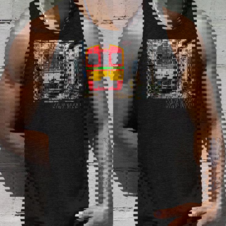 鉄道市場メークロン ヴィンテージ タイ レトロな列車 タンクトップ 彼への贈り物