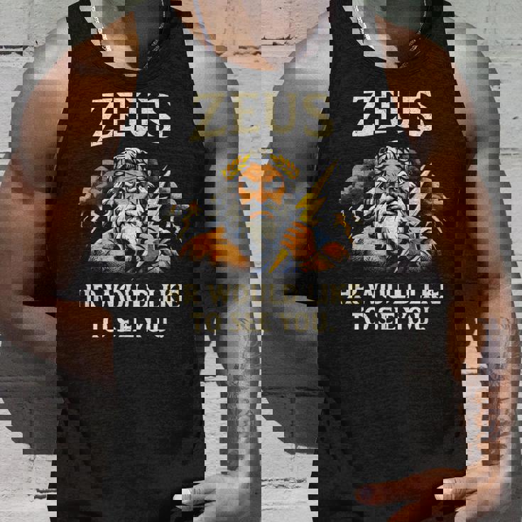 面白いゼウス・ミーム-古代ギリシャの神-ギリシャ神話 タンクトップ 彼への贈り物