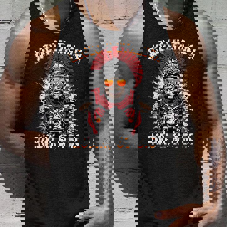 面白いローマのセンチュリオン モーターサイクリスト Legio 1 Italica タンクトップ 彼への贈り物