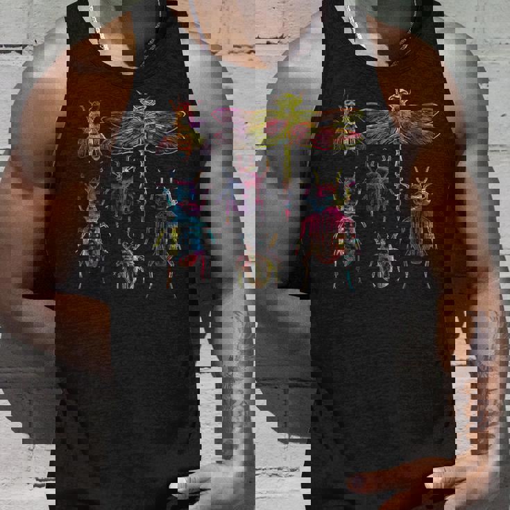 鮮やかなカラフルな昆虫 – 虫好き昆虫学者グラフィック タンクトップ 彼への贈り物