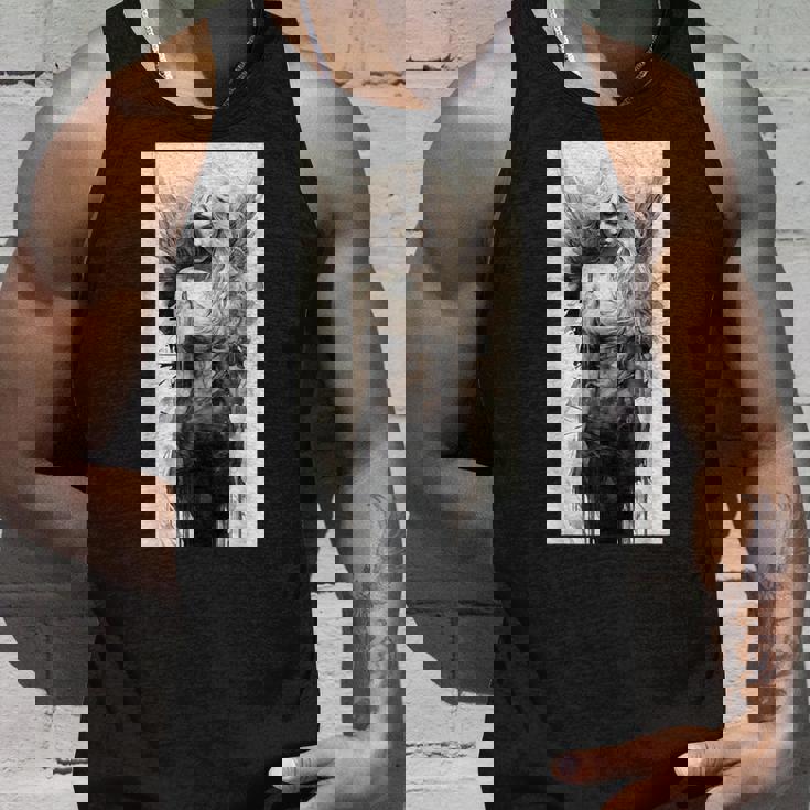 黒と白の天使 クラシックヴィンテージアート タンクトップ 彼への贈り物