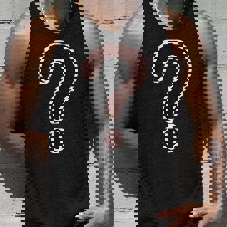 ？ はてなマーク クエスチョン マーク（疑問 謎 不思議）【変なデザイン屋さん】文字 面白い タンクトップ 彼への贈り物