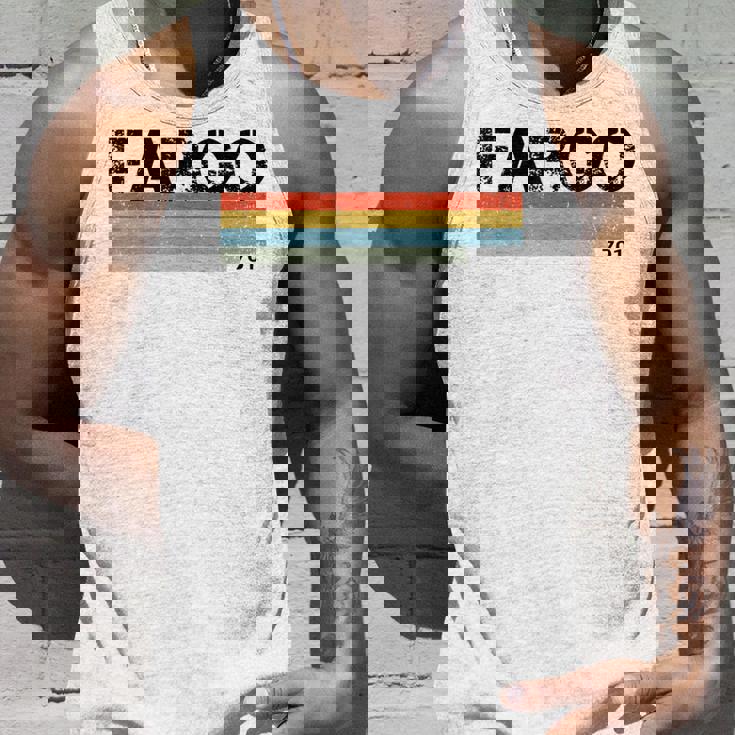 Fargo City レトロ ヴィンテージ ストライプ ギフトとお土産 タンクトップ 彼への贈り物