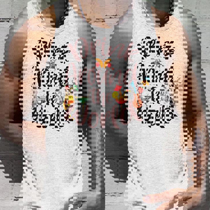 Family Drinking Around The World チェックリスト パスポート タンクトップ 彼への贈り物