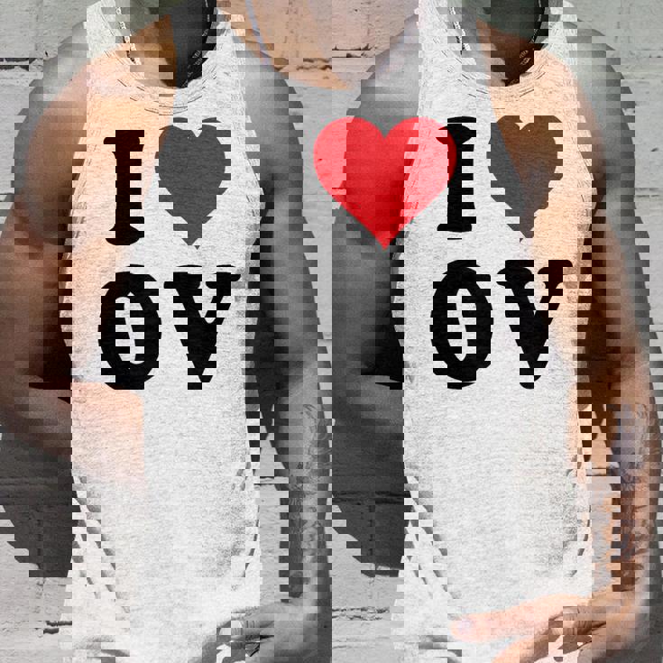 I Heart Ov Initials I Love OV First And Last Name O タンクトップ 彼への贈り物