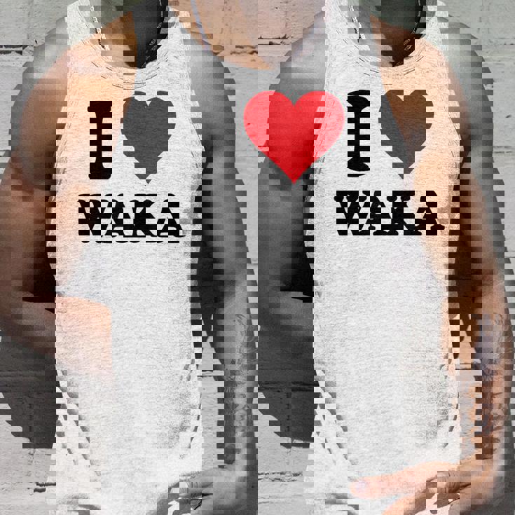 I Heart Waka ファーストネーム I Love パーソナライズ タンクトップ 彼への贈り物