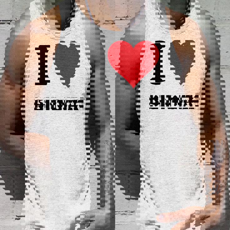 I Heart 石巻ジャパンラブ 日本のお土産品 タンクトップ 彼への贈り物