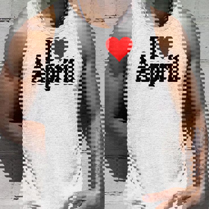 I Love Heart April Nameon A タンクトップ 彼への贈り物