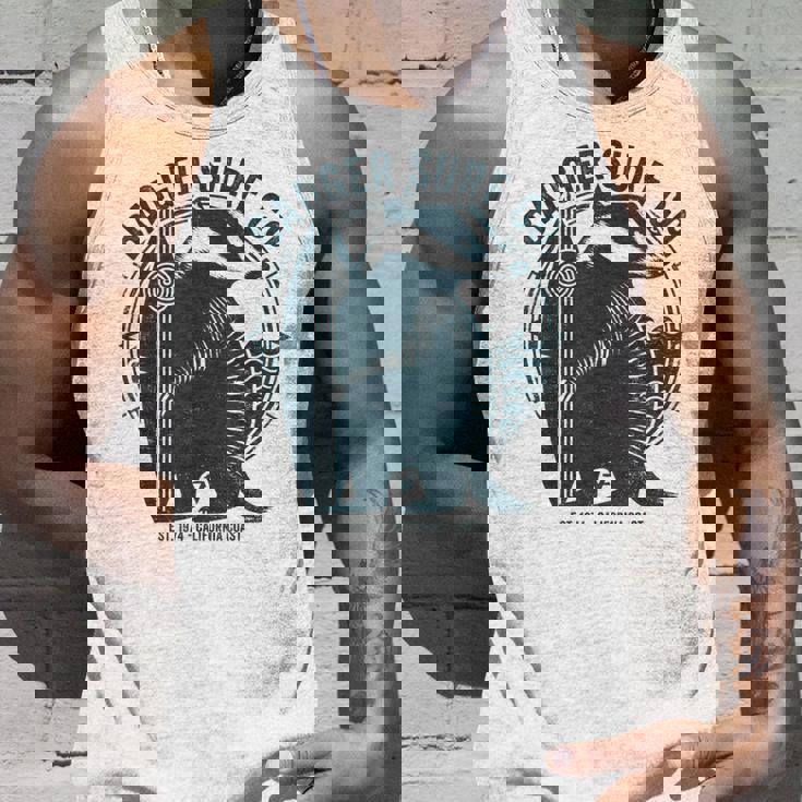 Vintage Badgerurf Co レトロ サーフィン カリフォルニアアート タンクトップ 彼への贈り物