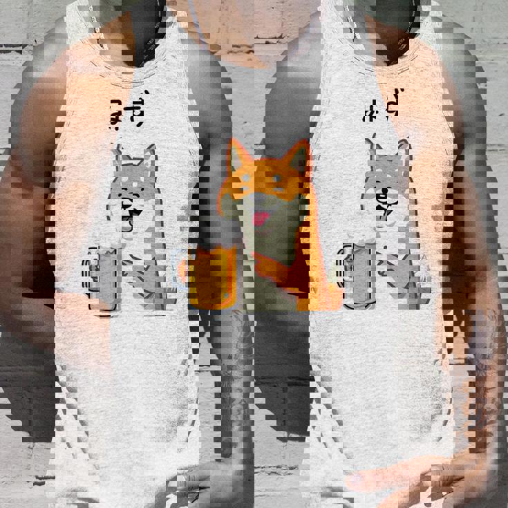 【みず】 柴犬 ビール 酒 生ビール 水 酒好き飲酒 おもしろ 面白い ネタ ウケ狙い お酒 タンクトップ 彼への贈り物