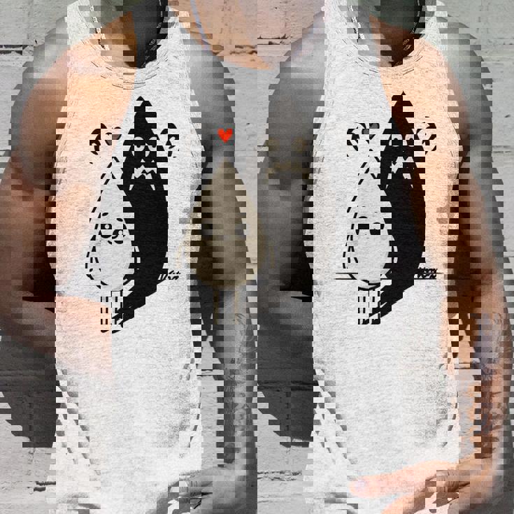 かわいい影モンスター コントラスト イラスト 長袖tシャツ タンクトップ 彼への贈り物