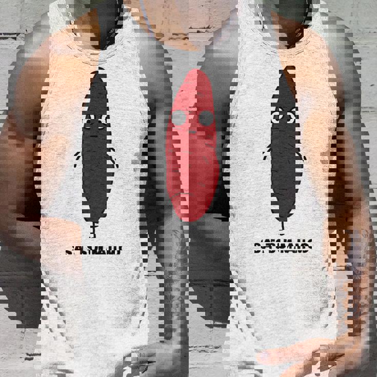 さつまいも 顔 イラスト かわいい おもしろ 簡単 シンプル ゆるい 野菜 タンクトップ 彼への贈り物