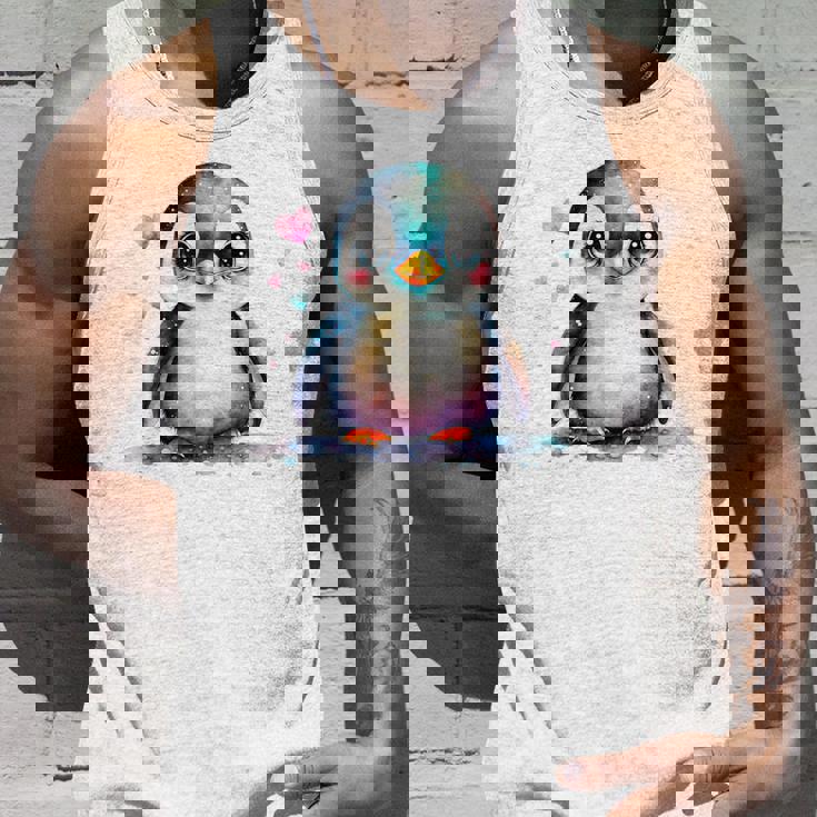 ちょっと可愛い赤ちゃんペンギンの鳥とハートのペンギン。 タンクトップ 彼への贈り物