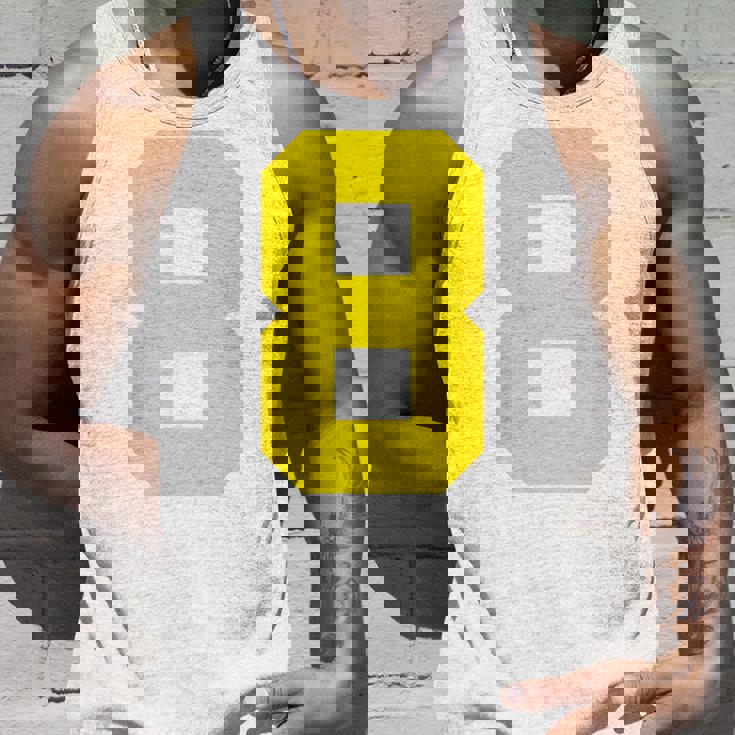 イエローナンバー8 背面 スポーツチームジャージ番号 タンクトップ 彼への贈り物