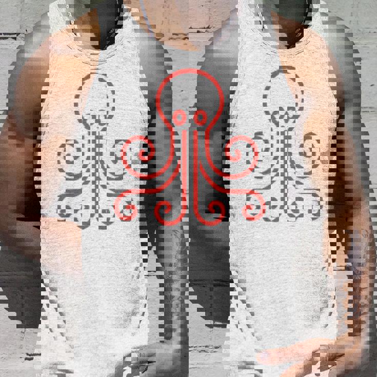 イカ 動物 面白い小さなタコ シンプルなイカ タンクトップ 彼への贈り物