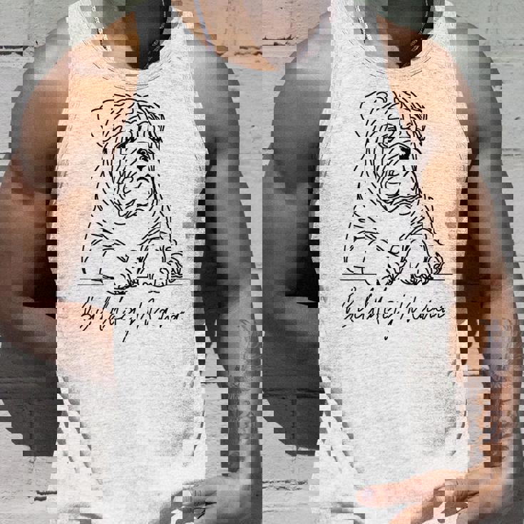 イングリッシュブルドッグ ママ ブルドッグ ママ キュート ラインアート 犬 アーティスティック タンクトップ 彼への贈り物