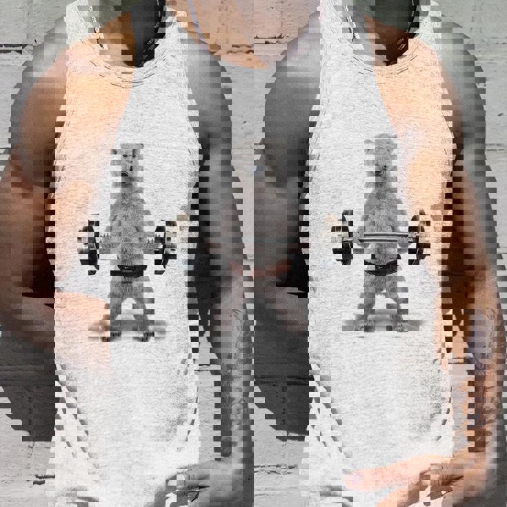 ウェイトリフティング 筋トレ バーベル やる気がないなら家に帰れ 白熊 しろくま タンクトップ 彼への贈り物