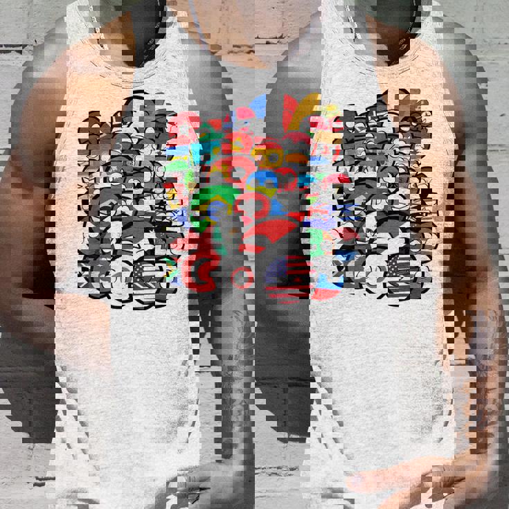 カントリーボールまたはポーランドボールの各国のグループ写真 タンクトップ 彼への贈り物